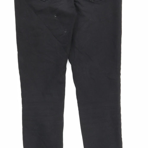 Denim & Co. Womens Black Cotton Skinny Jeans Size 8 Regular Zip