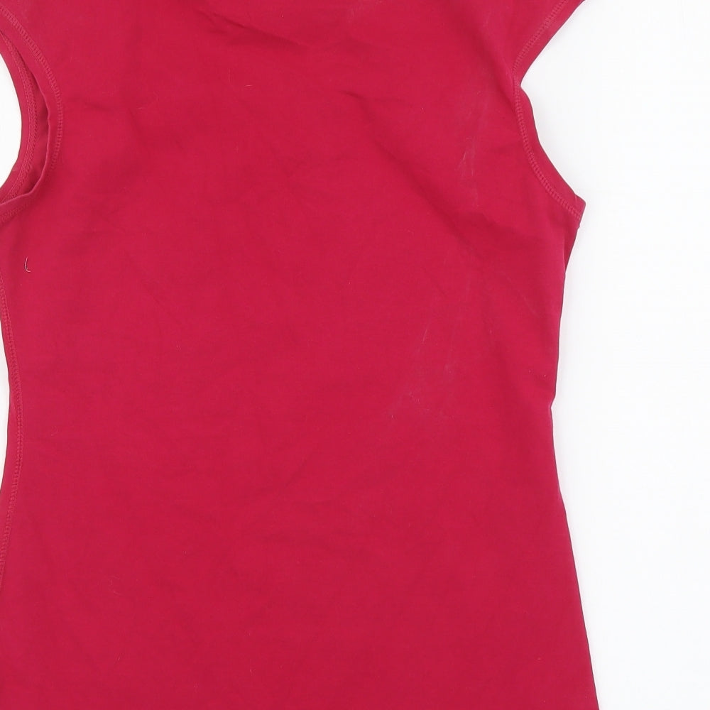 Nike Womens Pink Cotton Basic T-Shirt Size M Scoop Neck Pullover