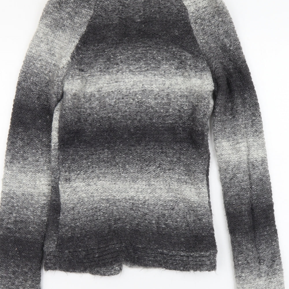 Atmosphere Womens Grey V-Neck Acrylic Cardigan Jumper Size 8