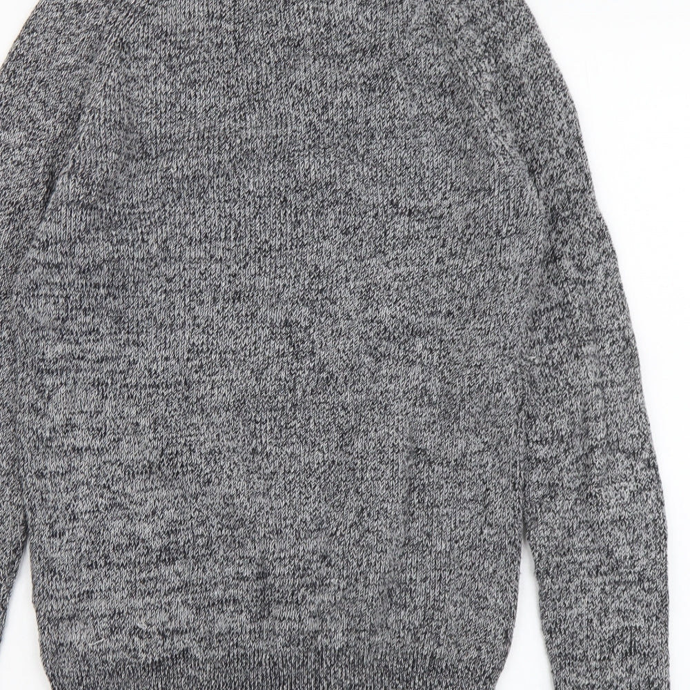 Primark Mens Grey Round Neck Acrylic Pullover Jumper Size XS Long Sleeve