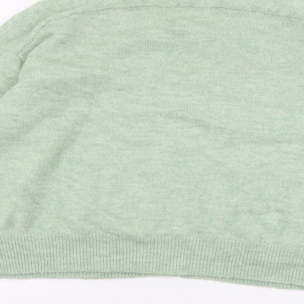 George Womens Green V-Neck Acrylic Cardigan Jumper Size 16