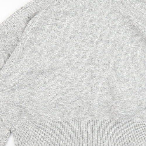 Marks and Spencer Womens Grey Mock Neck Polyester Pullover Jumper Size M