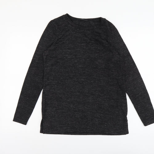 F&F Womens Grey Round Neck Polyester Pullover Jumper Size 10