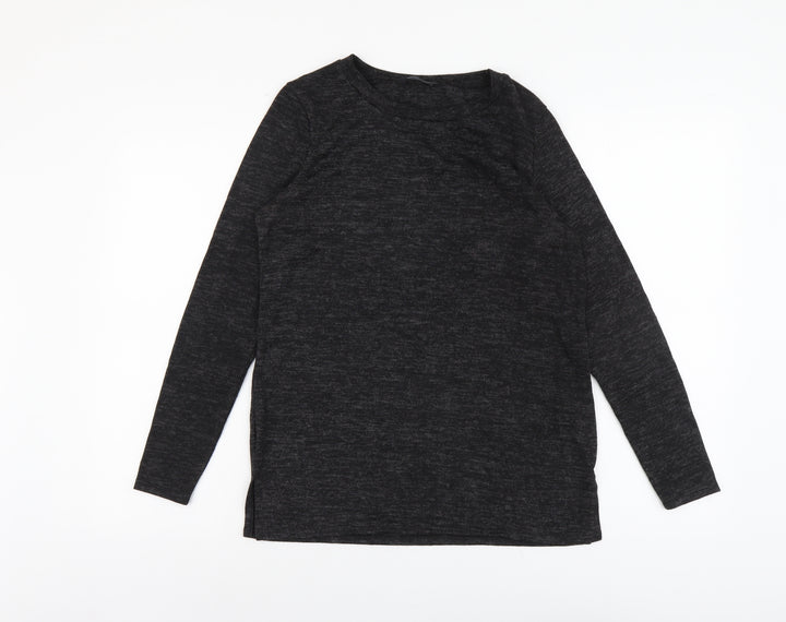 F&F Womens Grey Round Neck Polyester Pullover Jumper Size 10