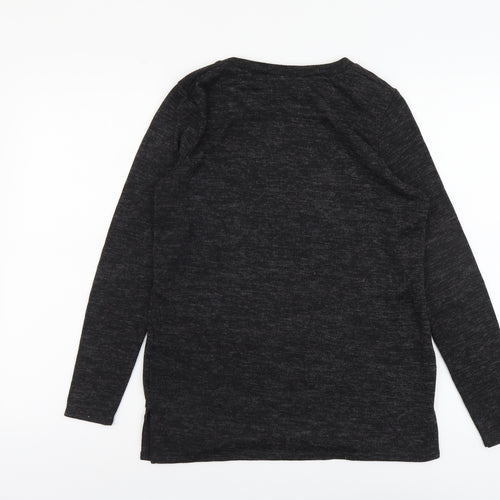F&F Womens Grey Round Neck Polyester Pullover Jumper Size 10