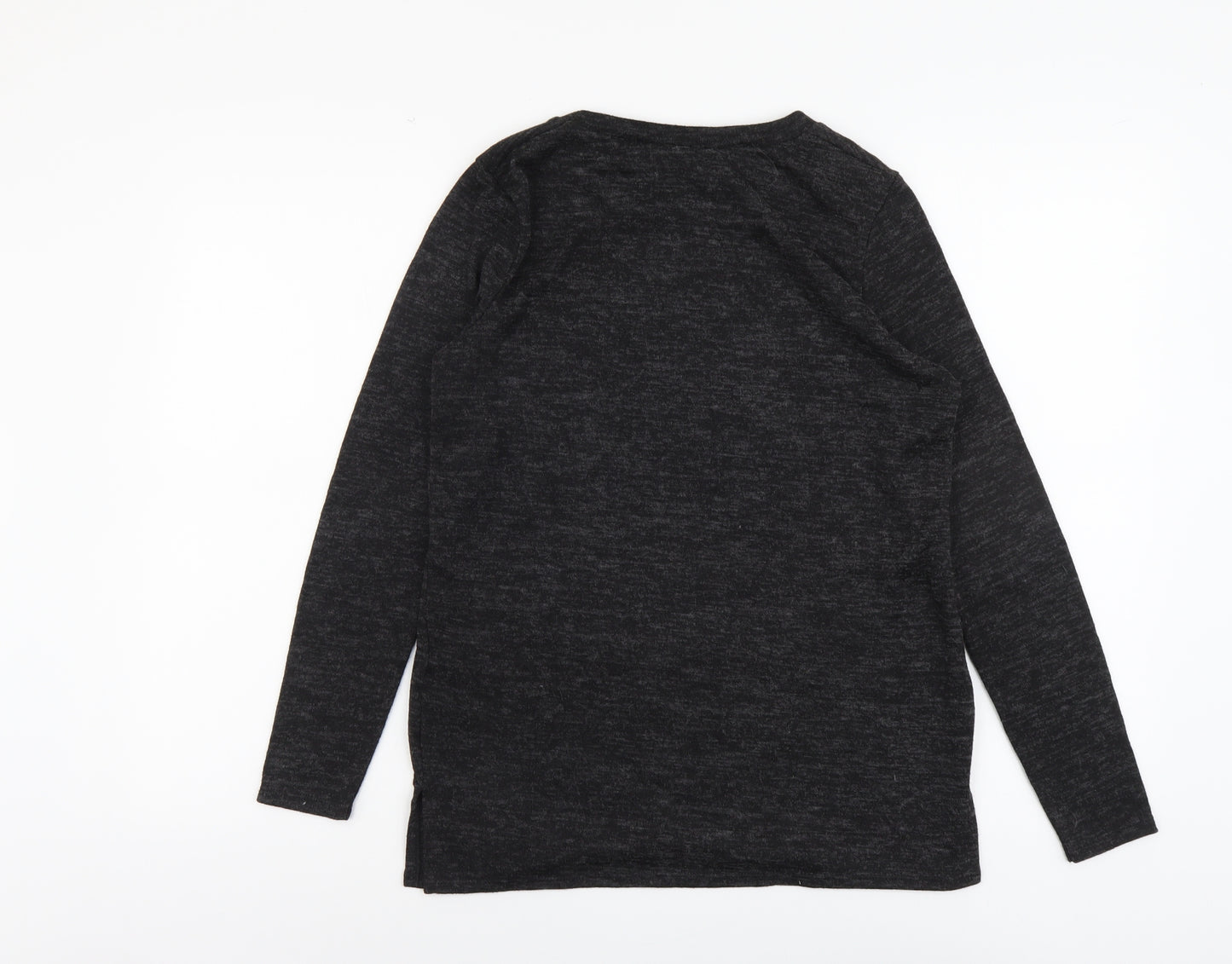 F&F Womens Grey Round Neck Polyester Pullover Jumper Size 10