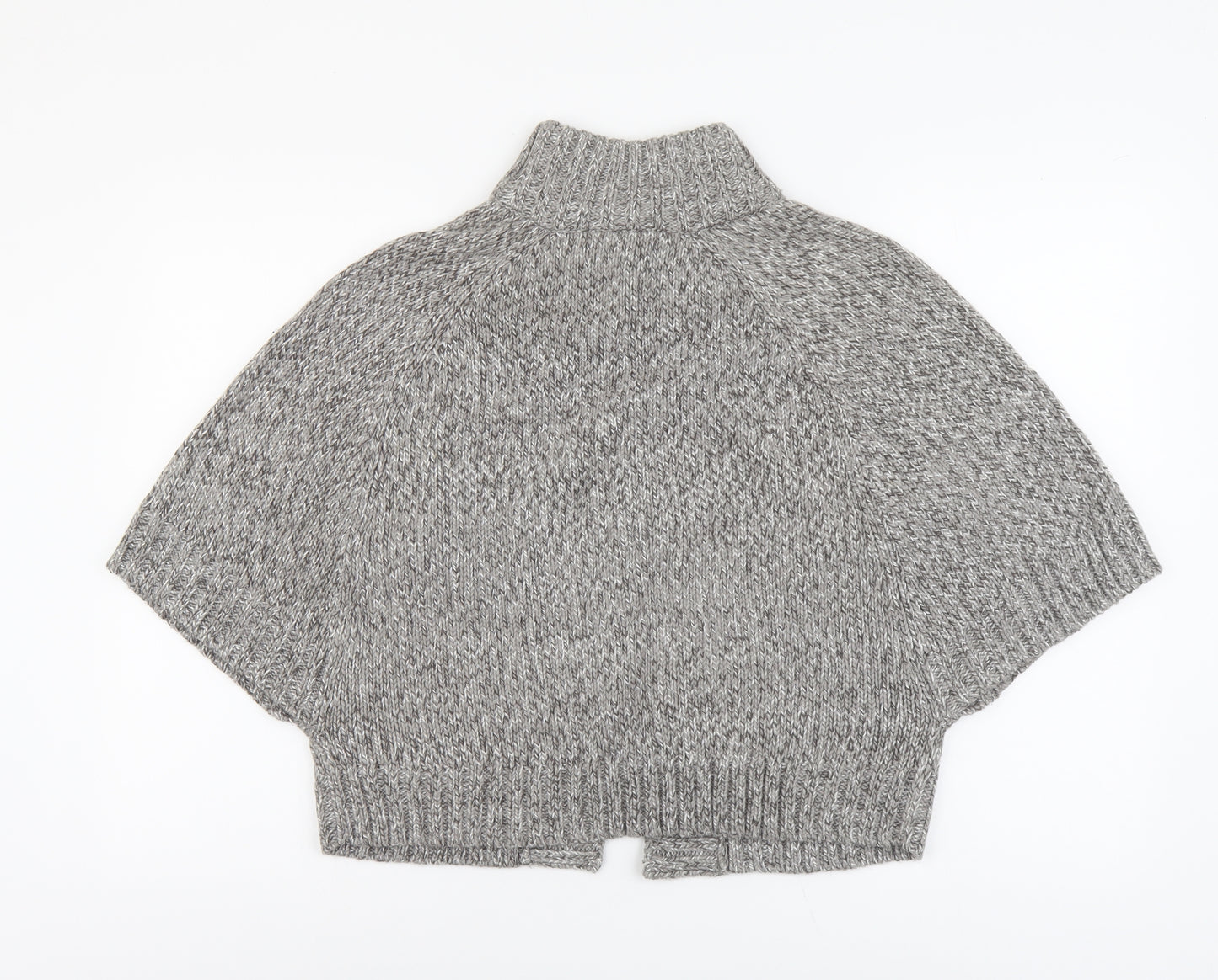 George Womens Grey High Neck Acrylic Cardigan Jumper Size 14