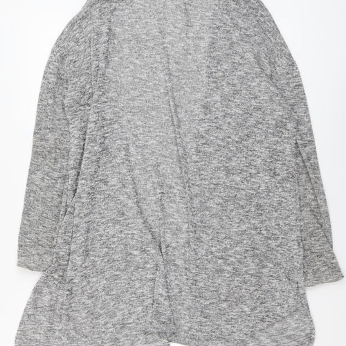 H&M Womens Grey V-Neck Polyester Cardigan Jumper Size M