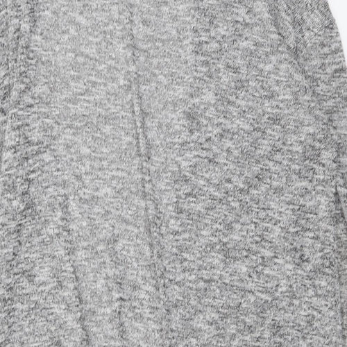 H&M Womens Grey V-Neck Polyester Cardigan Jumper Size M