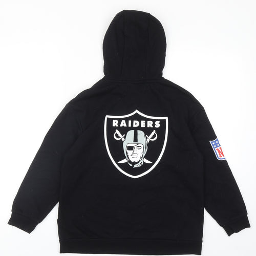 Primark Boys Black Cotton Pullover Hoodie Size 10-11 Years Pullover - NFL Raiders