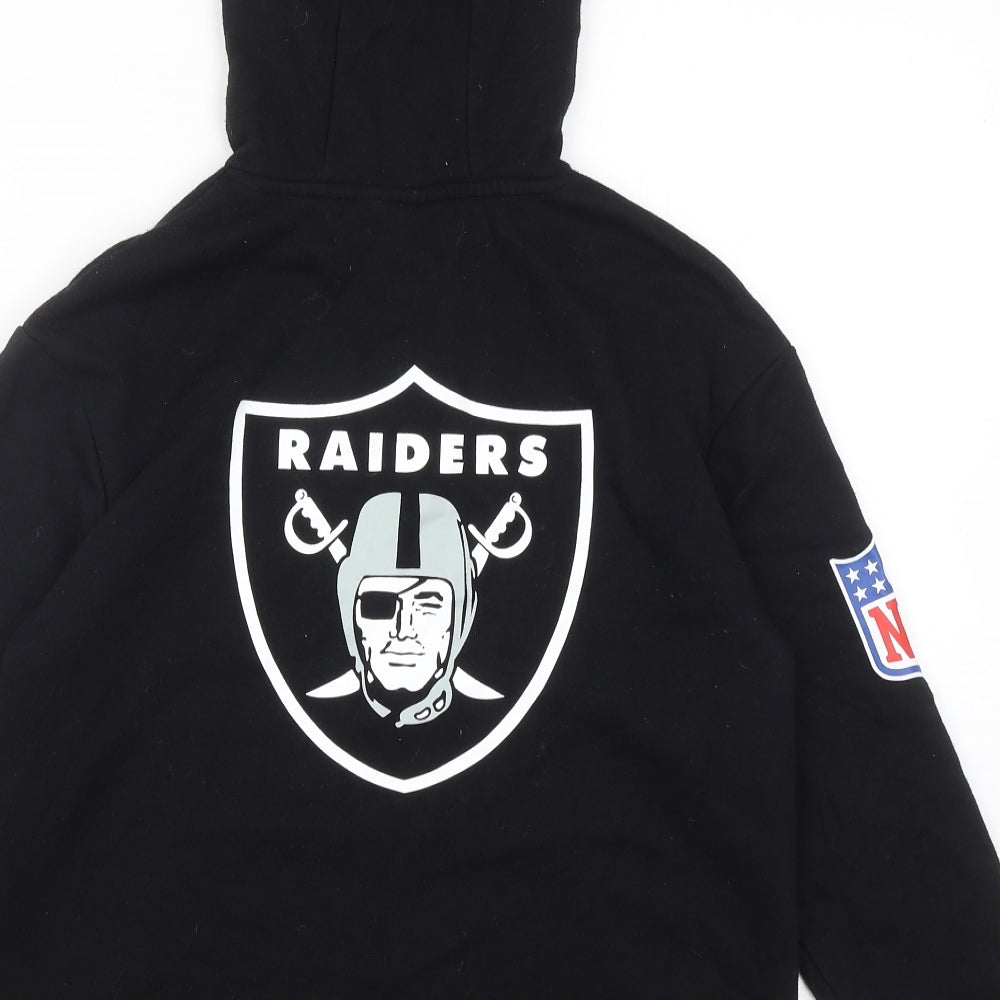 Primark Boys Black Cotton Pullover Hoodie Size 10-11 Years Pullover - NFL Raiders