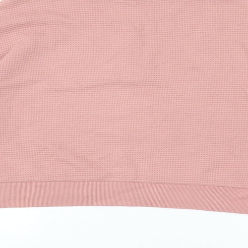 Divided by H&M Womens Pink Cotton Pullover Sweatshirt Size XS Zip