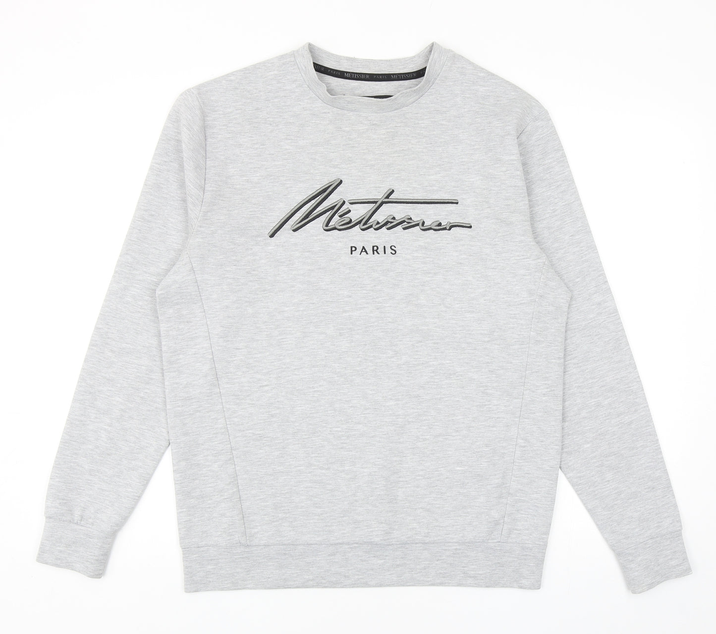 Metissier Paris Mens Grey Polyacrylate Fibre Pullover Sweatshirt Size M - Paris