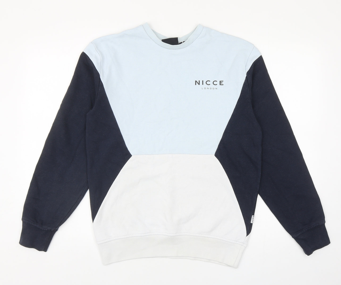 NICCE Mens Blue Cotton Pullover Sweatshirt Size XS