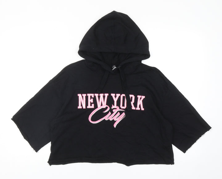 Divided by H&M Womens Black Cotton Pullover Hoodie Size M Pullover - New York City