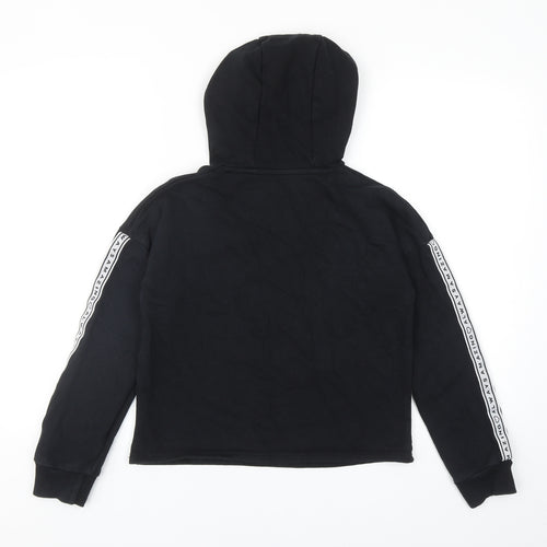 F&F Girls Black Cotton Pullover Hoodie Size 10-11 Years Pullover - Cool