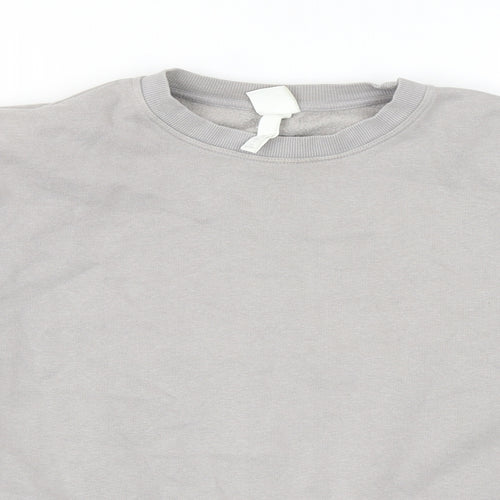 H&M Womens Grey Cotton Pullover Sweatshirt Size S Pullover