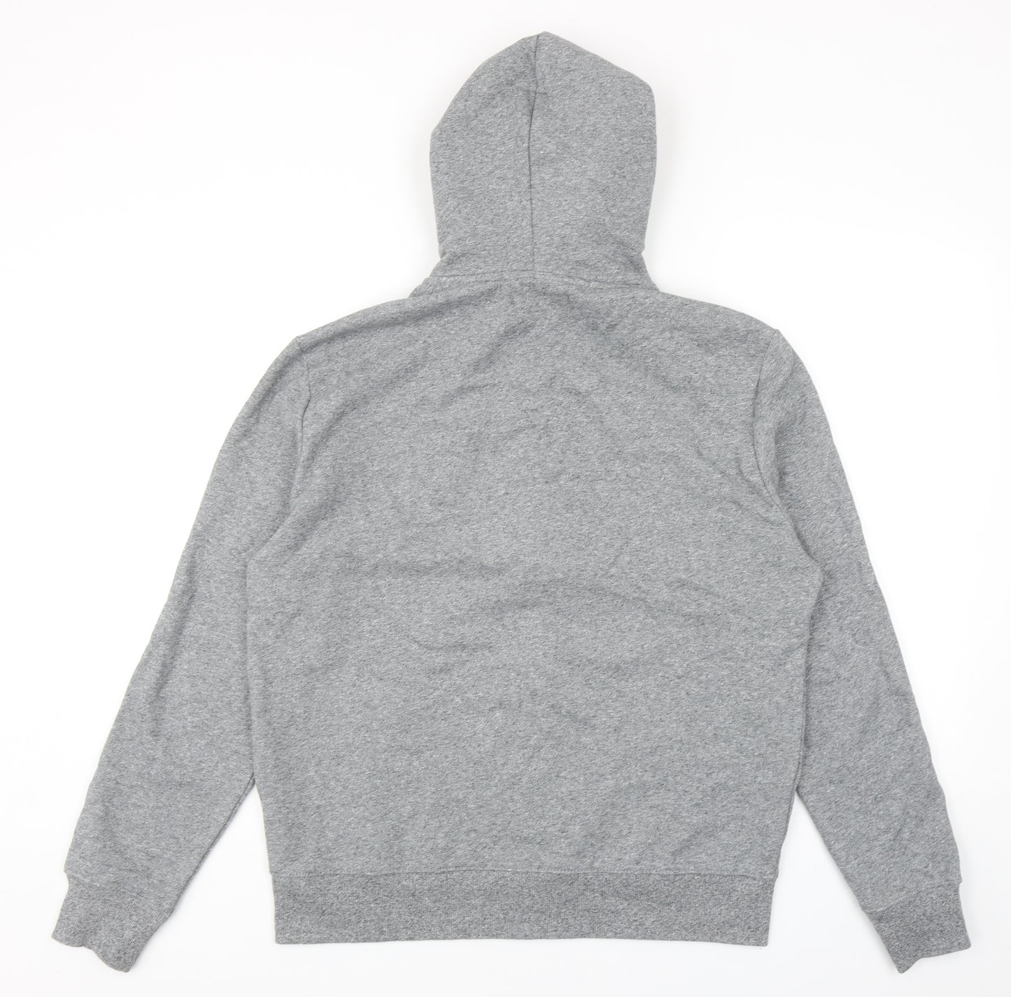 Marks and Spencer Mens Grey Cotton Full Zip Hoodie Size M