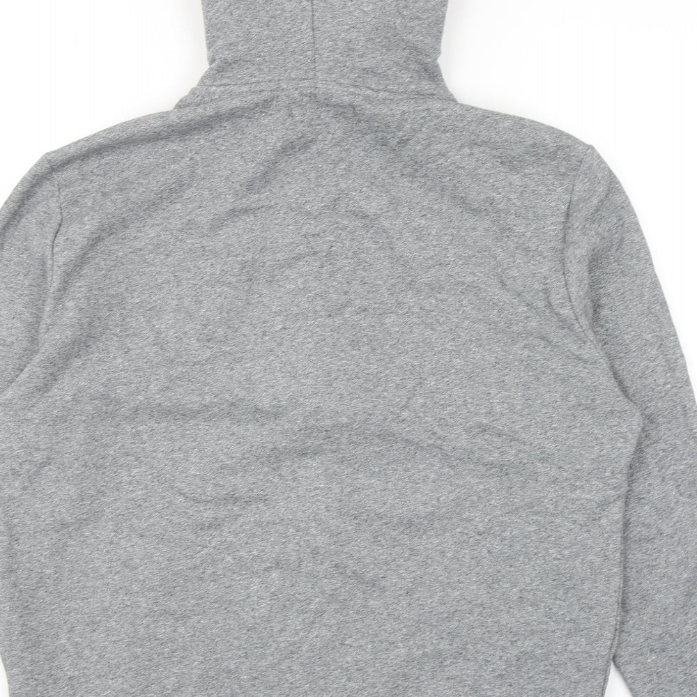 Marks and Spencer Mens Grey Cotton Full Zip Hoodie Size M