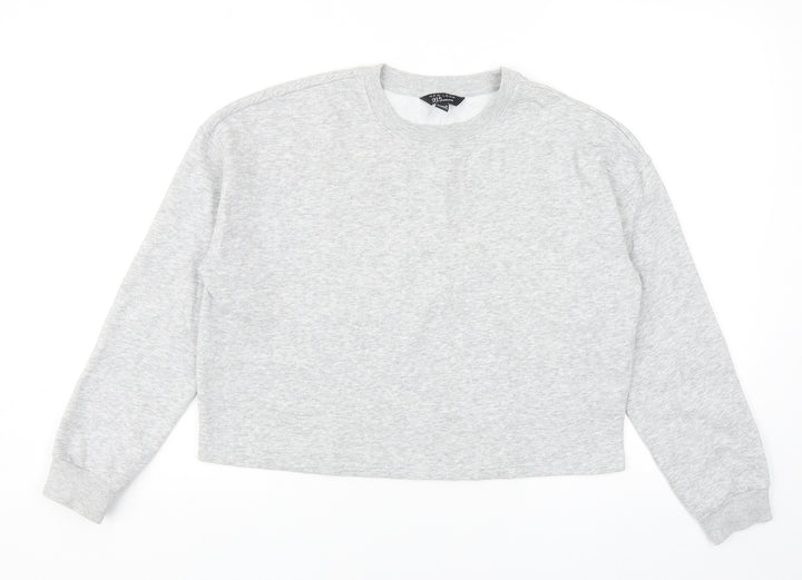 New Look Girls Grey Cotton Pullover Sweatshirt Size 14-15 Years Pullover
