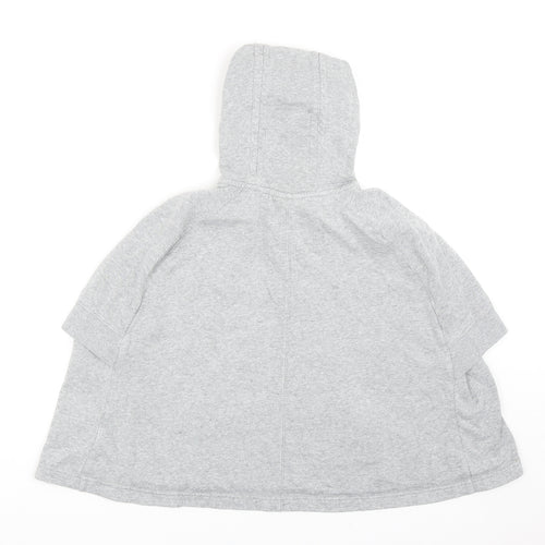 Nike Girls Grey Cotton Pullover Hoodie Size 10-11 Years Zip