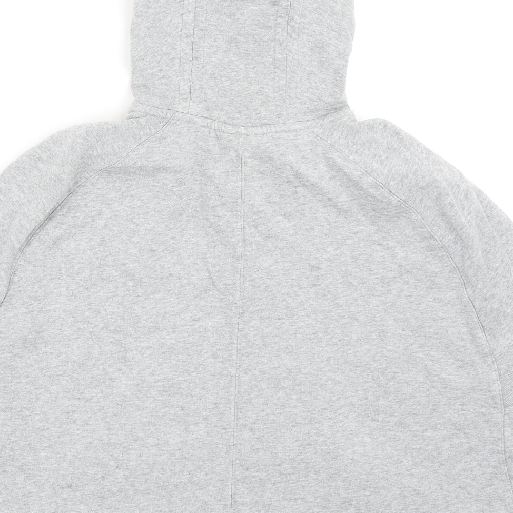 Nike Girls Grey Cotton Pullover Hoodie Size 10-11 Years Zip