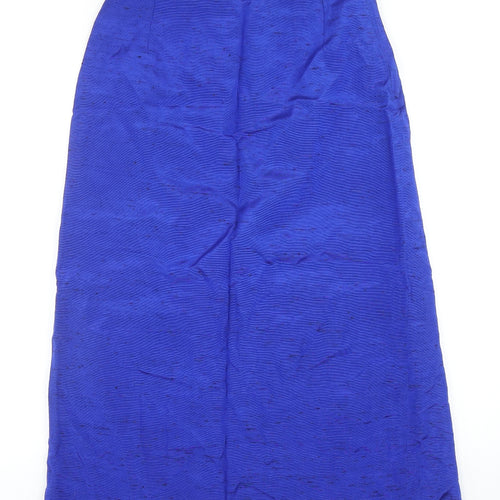 Richards Womens Blue Viscose Straight & Pencil Skirt Size 14 Zip