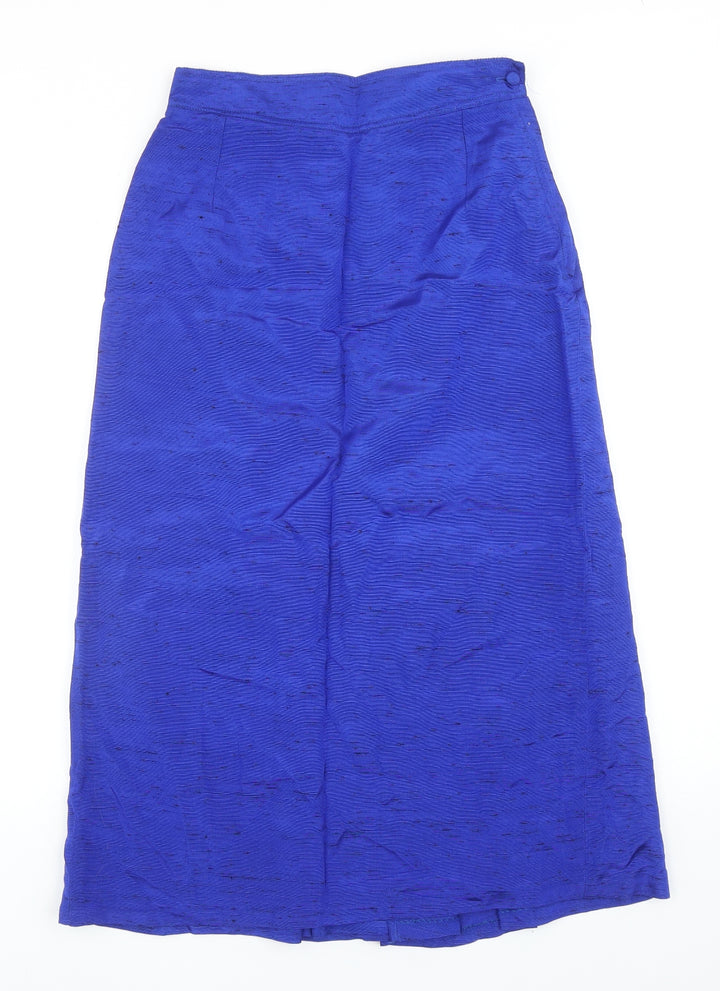 Richards Womens Blue Viscose Straight & Pencil Skirt Size 14 Zip
