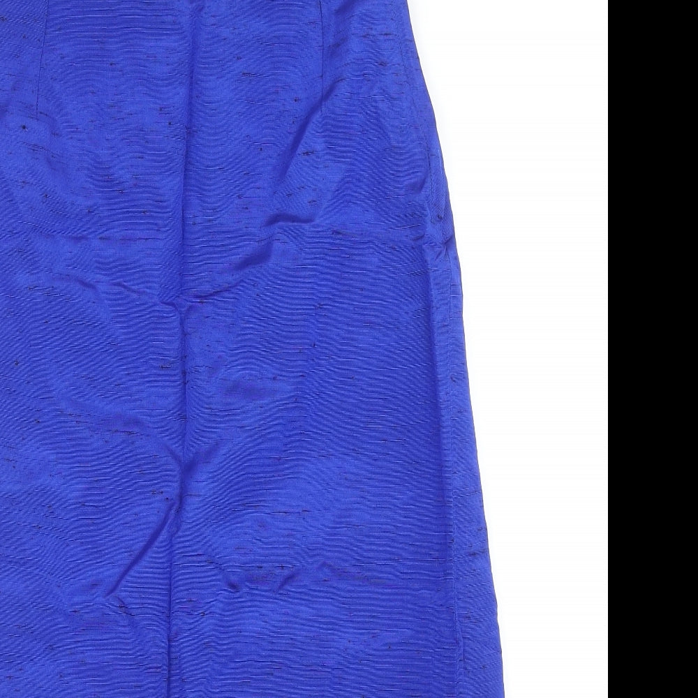 Richards Womens Blue Viscose Straight & Pencil Skirt Size 14 Zip