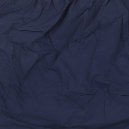 Warehouse Womens Blue Cotton Basic Blouse Size 12 Boat Neck