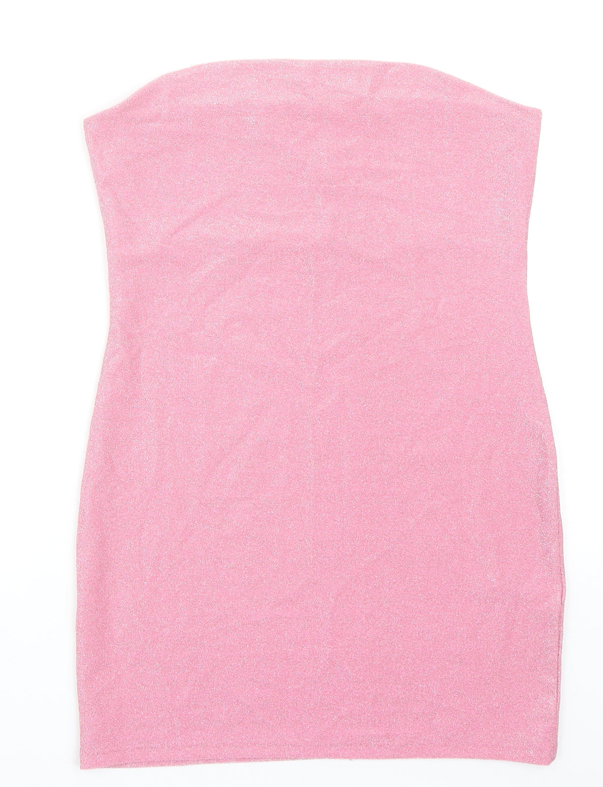 Divided by H&M Womens Pink Polyester Bodycon Size M Off the Shoulder Pullover