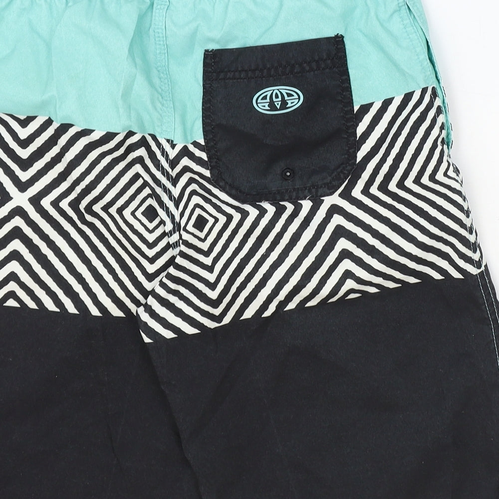 Animal Boys Blue Polyester Bermuda Shorts Size 13-14 Years Regular Tie - Swim Shorts