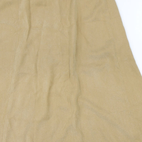 Berkertex Womens Brown Polyester Swing Skirt Size 18 Button