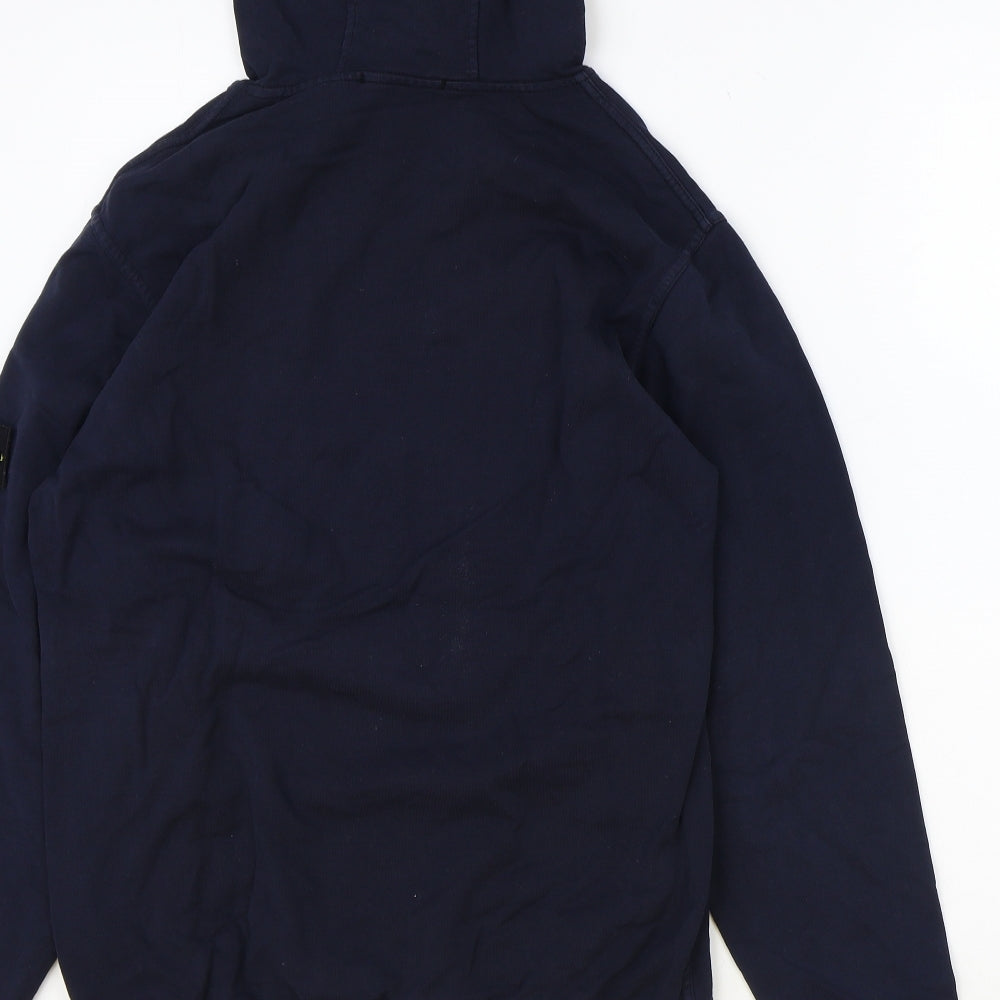 Stone Island Boys Blue Cotton Pullover Hoodie Size 14 Years Zip