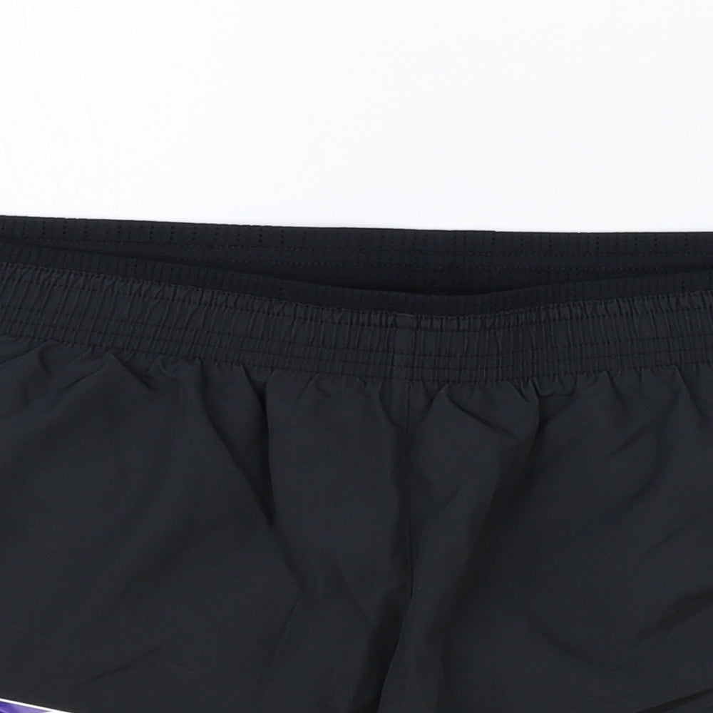Nike Womens Black Polyester Sweat Shorts Size M Regular Pull On - Union Jack Flag