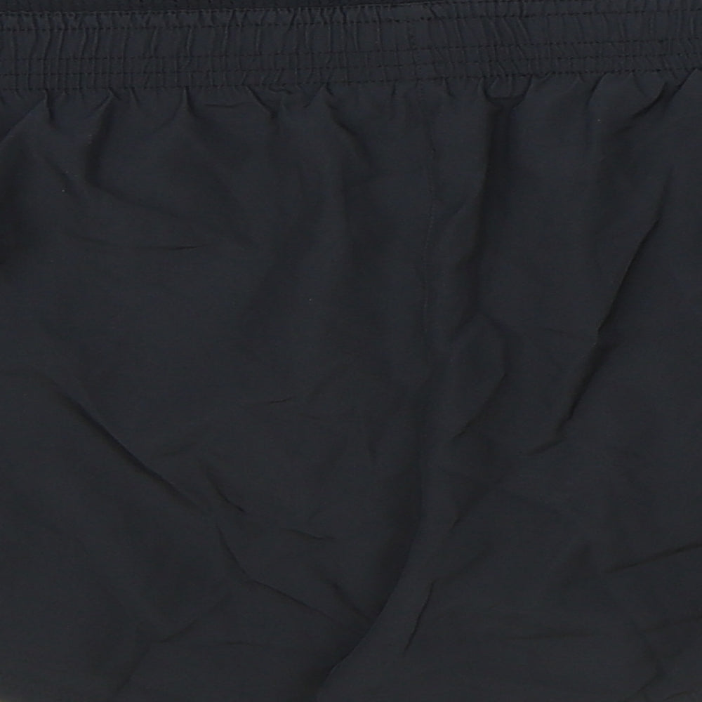 Nike Womens Black Polyester Sweat Shorts Size M Regular Pull On - Union Jack Flag