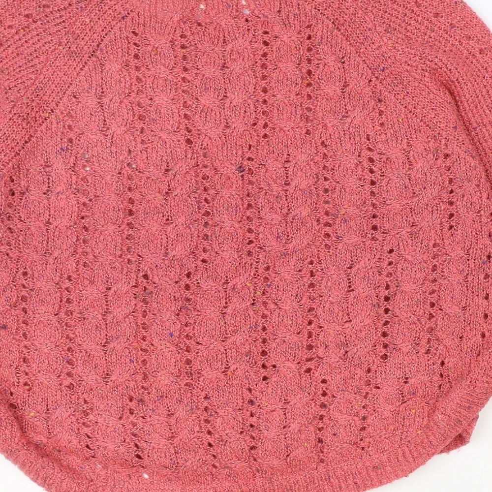 Marks and Spencer Womens Pink Round Neck Acrylic Pullover Jumper Size 14