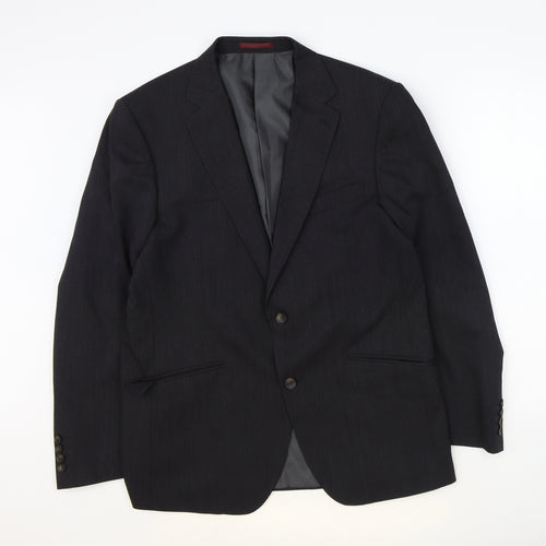 Marks and Spencer Mens Grey Wool Jacket Blazer Size 40 Regular