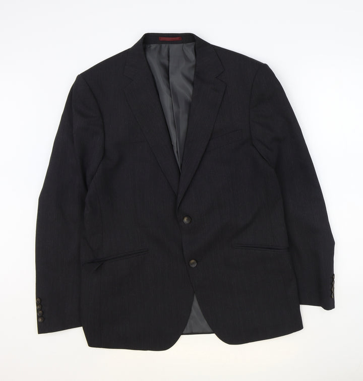 Marks and Spencer Mens Grey Wool Jacket Blazer Size 40 Regular