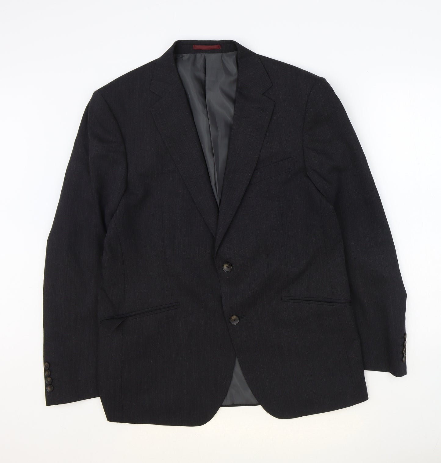 Marks and Spencer Mens Grey Wool Jacket Blazer Size 40 Regular
