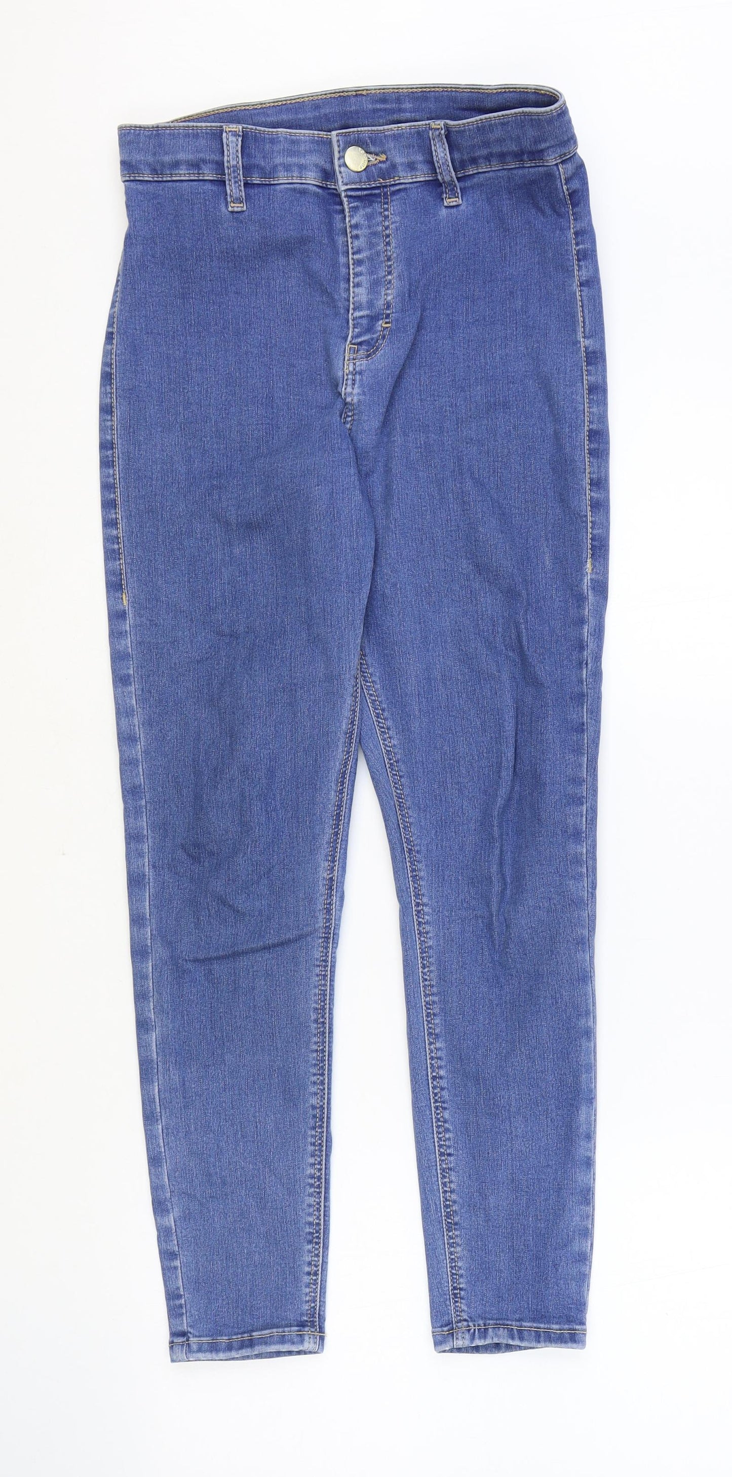 Preworn Womens Blue Cotton Jegging Jeans Size 26 in Regular Zip