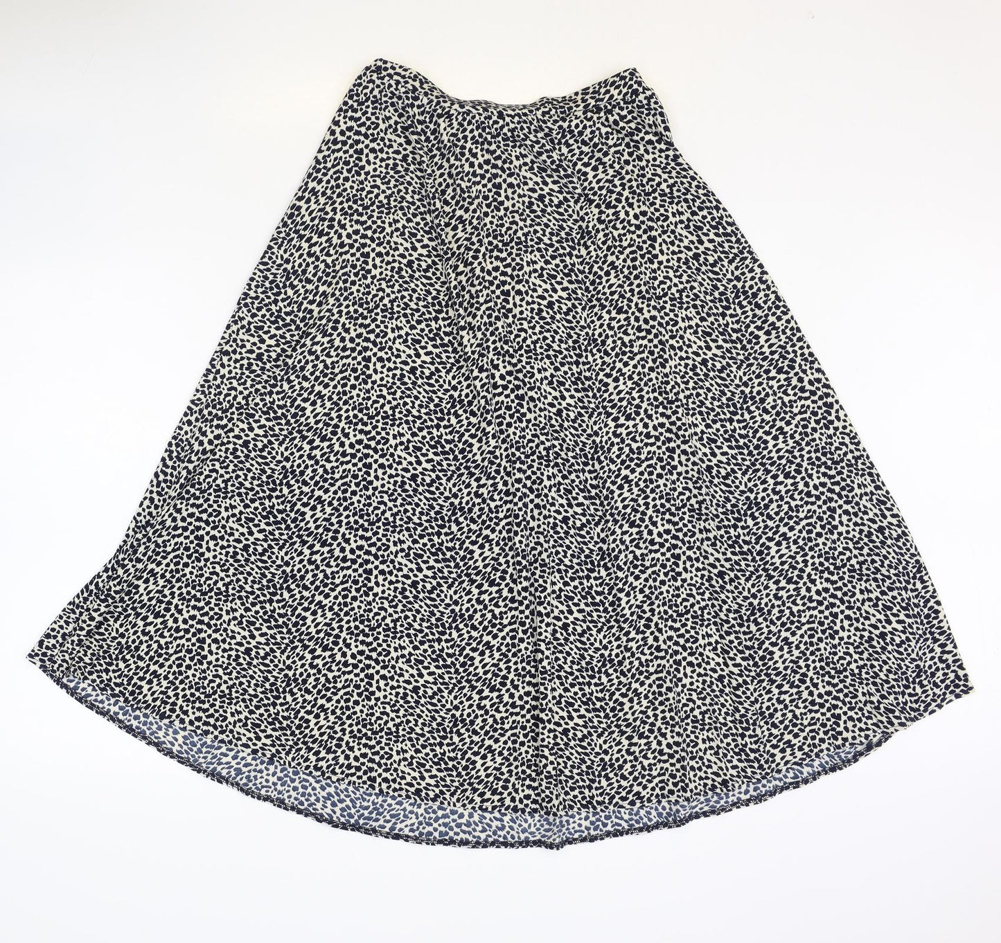Oasis Womens Brown Animal Print Polyester Swing Skirt Size S - Leopard Pattern