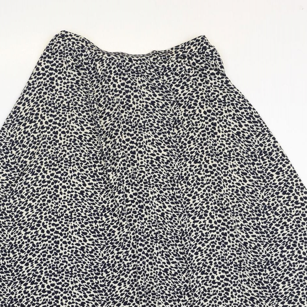 Oasis Womens Brown Animal Print Polyester Swing Skirt Size S - Leopard Pattern