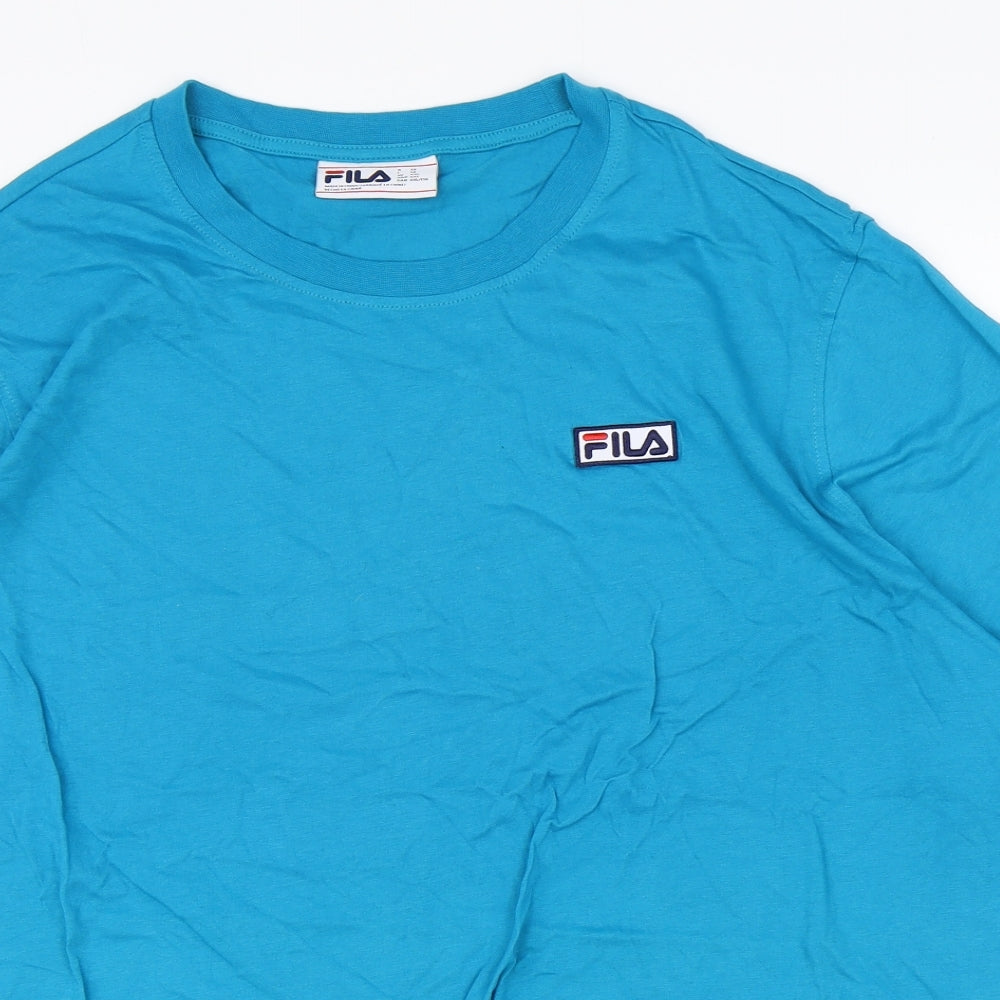 FILA Mens Blue Cotton T-Shirt Size 2XL Round Neck