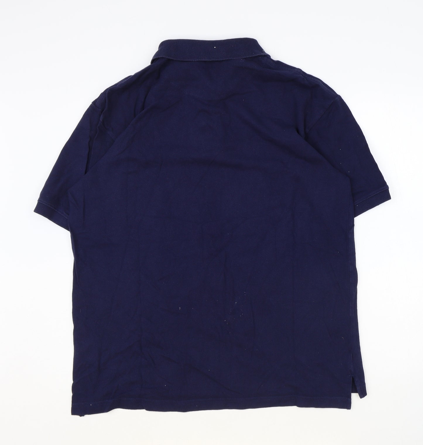 Disney Mens Blue 100% Cotton Polo Size XL Collared Button - Mickey Mouse
