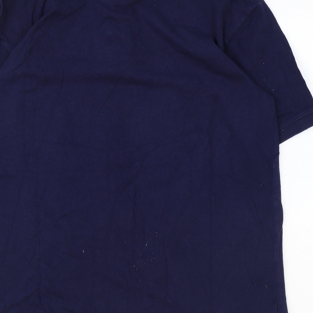 Disney Mens Blue 100% Cotton Polo Size XL Collared Button - Mickey Mouse