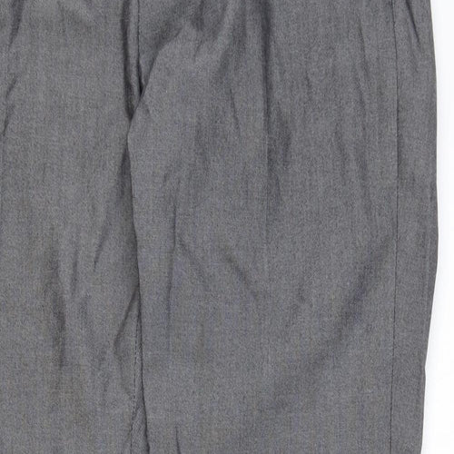 Preworn Mens Grey Polyester Trousers Size 30 in Regular Zip