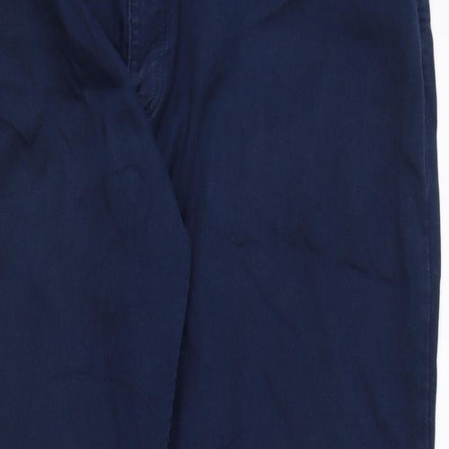 JACHS Womens Blue Cotton Straight Jeans Size 42 in Regular Zip