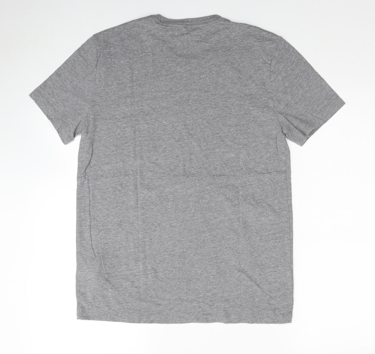Lucky Brand Mens Grey Polyester T-Shirt Size S Round Neck