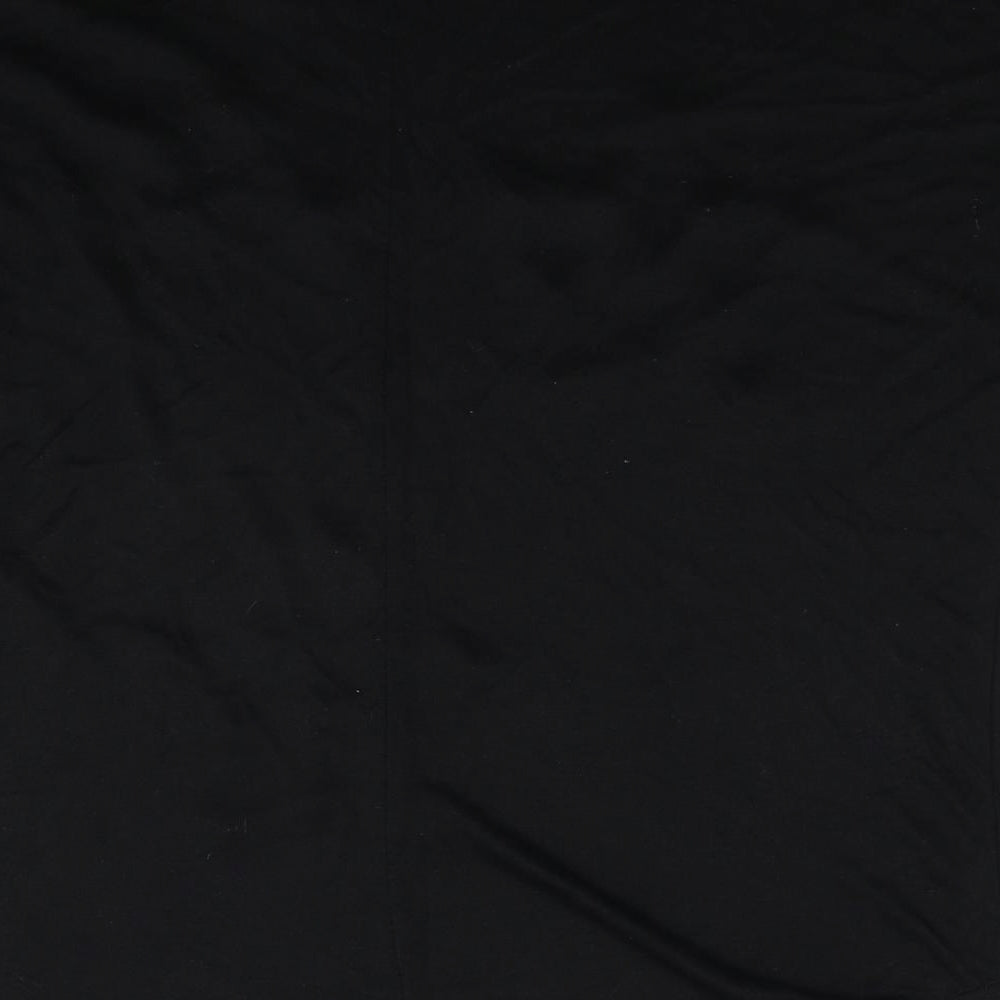 Miss Charm Paris Womens Black Viscose Basic T-Shirt Size L Round Neck - Star